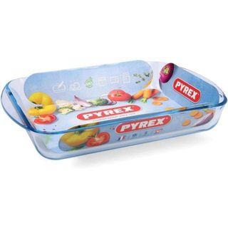 Pyrex Plat Rectangulaire Verre Borosilicate 34 x 23 cm 2,7L Résistant Four Micro-ondes
