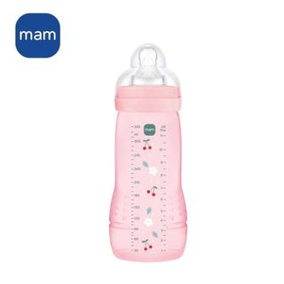MAM Biberon Easy Active 330 ml Berry Silicone SkinSoft Débit Rapide