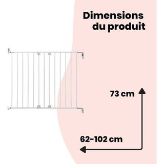 Safety 1ST Barrière de sécurité bébé blanche WallFix Extending