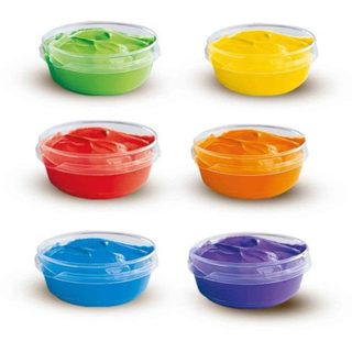 Peinture à doigts SES Creative 6 couleurs lavables texture crémeuse