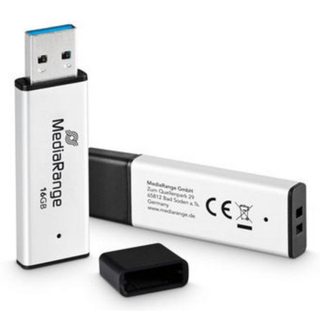 Clé USB MediaRange MR1899 16GB USB 3.2 Gen 1 Noir Argent