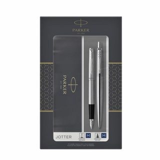 Stylo et Stylo Plume Parker Duo Jotter Aço Ct