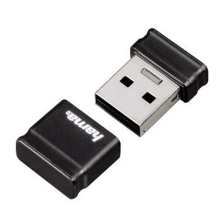 Clé USB HAMA Smartly 64GB USB 2.0 Noire avec Capuchon