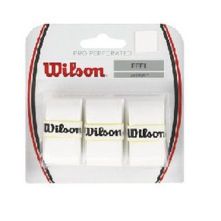 Wilson Overgrip Perforé Pro Overgrip Perforated Tennis Blanc 3 Pièces pour homme