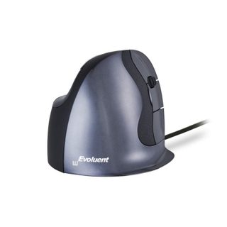 Ratón Evoluent D droit USB Type-A 3200 DPI Laser Noir Gris Argent