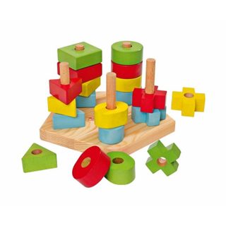 Jeu de compétence Eichhorn Stacking Board en bois 21 pièces