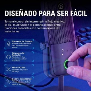 Elgato Wave:3 MK.2 USB cardioïde avec DSP intégré et Clipguard 2.0