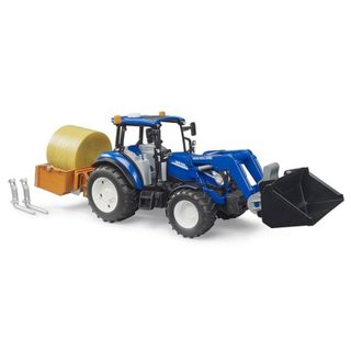 Tractor BRUDER Holland T5.120 1:16 ABS Noir/Bleu