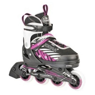Patins en ligne HUDORA Mia pour enfants, pointures 29-32, Noir et Lilas