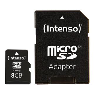 Carte mémoire Intenso 8GB MicroSDHC Classe 10 résistante noire
