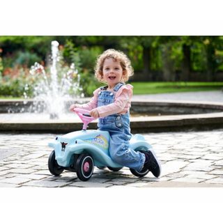 Véhicule d'enfant BIG Bobby Car Classic Unicorn Rose Turquoise 4 roues