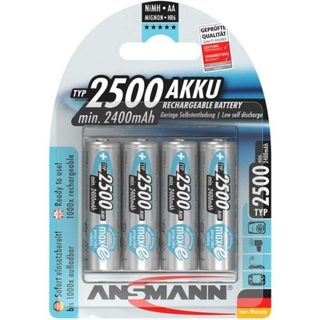 Pile rechargeable Ansmann MaxE Plus AA 2500mAh (lot de 4)