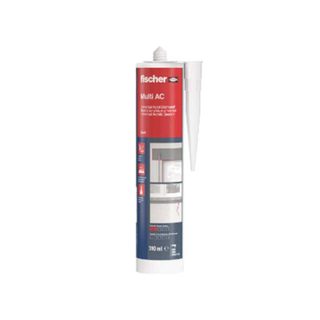 Mastic acrylique Fischer Multi AC Blanc 310 ml Cartouche avec canule