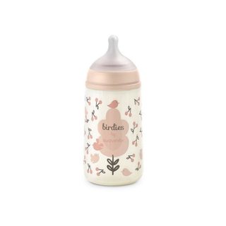 Biberon Suavinex Birdies 270 ml Tétine SX Pro M Débit Moyen Rose