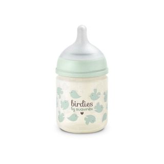 Biberon Suavinex Birdies 120 ml Vert Verre Tétine SX Pro XS