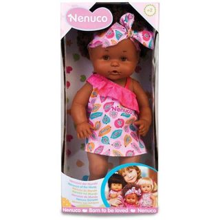 Poupée Bébé Interactive Nenuco Afro Style 35 cm, Cheveux Bouclés Marron