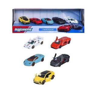 Coffret Cadeau Majorette 5 Véhicules Métal 1/64 Style Lamborghini