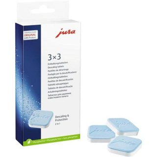 Tablette détartrante JURA Pack 9 (3x3) 2 phases sans phosphates