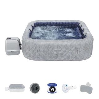 Bestway Spa Gonflable Lay Z Zurich 120 Bulles AirJet 180x66 cm pour 4 Personnes Rond