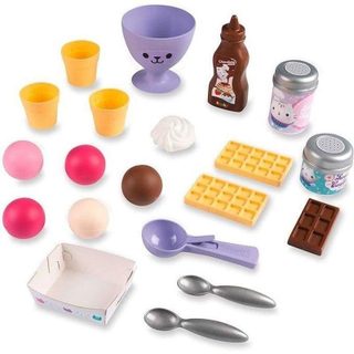 Smoby Gabby et la Maison Magique - Marchande de glaces - 20 Accessoires - Fabriqué en France