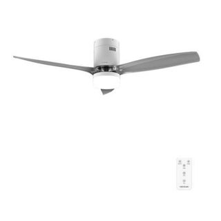 Ventilateur de Plafond avec Lumière Cecotec EnergySilence Aero 5400 White 40W 132cm 6 Vitesses Télécommande Minuterie Hiver/Été