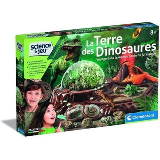 Kit Terrario Préhistorique Clementoni avec Volcan, Fossiles et Peintures - 8 ans