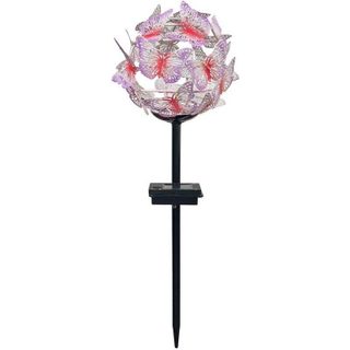 Galix Nuée de Papillons Lampe Solaire Jardinet 24 Micro-LED Blanc Chaud 3000K IP44