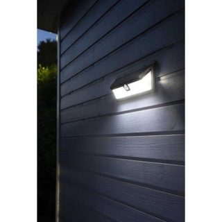 Galix Spot solaire mural très éclairant avec détecteur de présence- Longueur 29,8cm- 300 Lumens maxi
