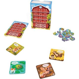 Jeu de Société Asmodee Kikicri - Imitation Animaux et Réflexe Rapide