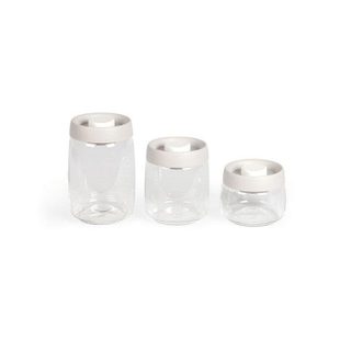Bocaux Vidre Borosilicat Vide Livoo 3 Pièces (400ml, 800ml, 1,2L)