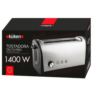 Tosteur Küken 33622 4 tranches 2 fentes longues 1400W inox noir