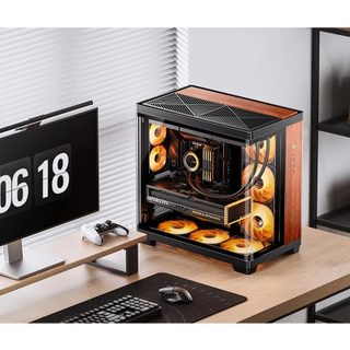 jonsbo TK-4 Wood Tour ATX Acier Verre Aluminium Bois