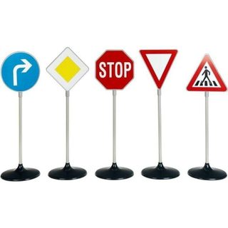 Signalisation de circulation Theo Klein 2980 Set de 5 panneaux enfants 73 cm