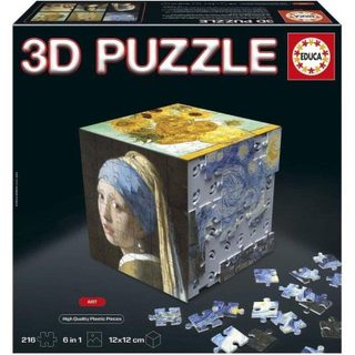 Puzzle 3D Educa Borras 6 en 1 216 pièces Œuvres d'art Base cube