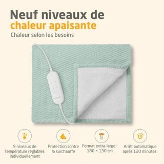 Medisana Couverture électrique Hb 417 réversible 120 W 9 niveaux 180 x 130 cm