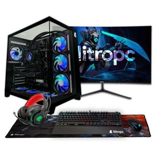Nitropc PC bureau Pack Extremo AMD Ryzen 7 5800X M.2 RTX 5060 Windows 11 Pro 27