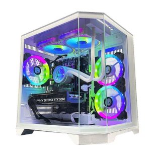 PC de bureau Nitropc Pack Avancé AMD Ryzen 7 5800X 32GB 1TB SSD RTX 5060 Ti Windows 11 Blanc Moniteur 24"