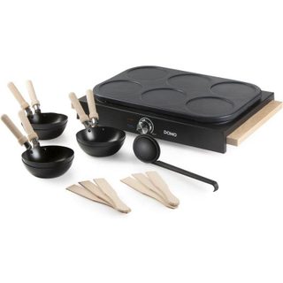 Domo Wok party set 2-en-1 - DO8719W - 6 personnes - Wok et Pancakes - 1000 W