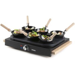 Domo Wok party set 2-en-1 - DO8719W - 6 personnes - Wok et Pancakes - 1000 W