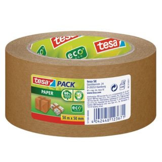 Tesa Ruban adhesif 57180 Papier eco marron 50 m x 50 mm