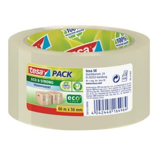 Ruban adhésif d'emballage Tesa tesapack Eco & Strong 66 m x 50 mm transparent