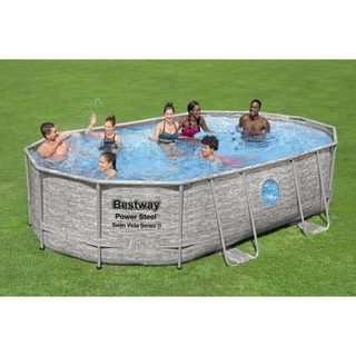 Bestway Piscine tubulaire ovale Steel Pro Max Splashview 488 x 305 x 107 cm