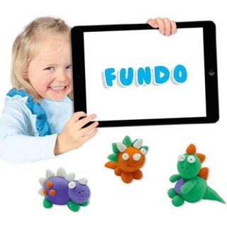 Kit Moulable FunDo Dino SES Creative 4 Pots Pâte Végétale Sans Gluten