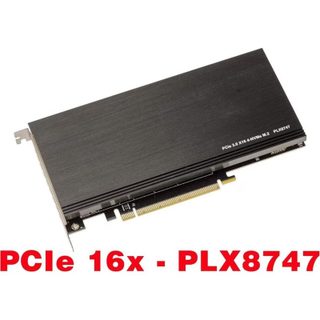 kalea-informatique Contrôleur PCIe x16 interne Kalea-informatique pour 4 SSD M.2 NVMe avec ventilateur