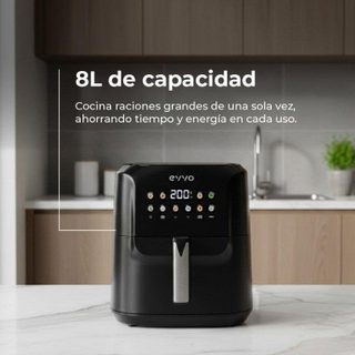 Friteuse sans Huile Evvo Tasty Fryer Advance 8L 2000W Double Résistance