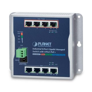 Commutateur gere PLANET WGS-804HPT 8 ports PoE+ mural