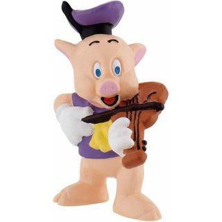 Figurine Bullyland Les Trois Petits Cochons Violoniste 6,5 cm PVC Peint Main