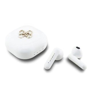 Auriculares Guess TWS Logo 4G Blancs avec Étui de Charge Sans Fil