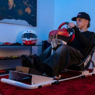 Cockpit de course Oplite Nitrokart V2 noir châssis extensible siège réglable