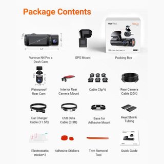 Dashcam Vantrue N4 Pro S 4K triple canal GPS LTE